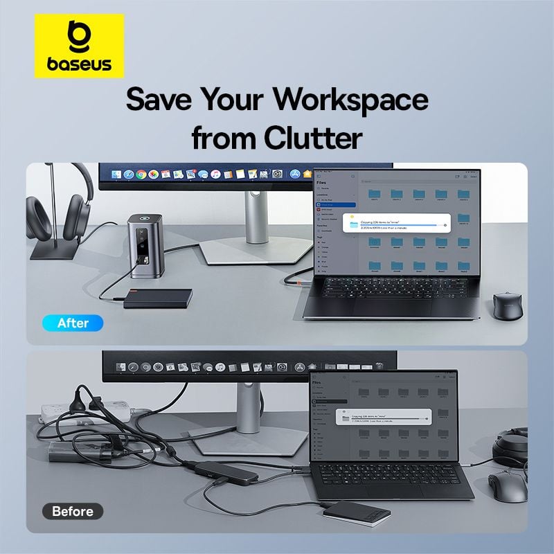 Hub Mở Rộng Đa Năng Baseus Spacemate Series 11-in-1 Docking Station WIN Version ( xuất 3 màn hình mở rộng MST cho Windows )