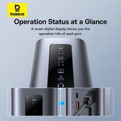 Hub Mở Rộng Đa Năng Baseus Spacemate Series 11-in-1 Docking Station WIN Version ( xuất 3 màn hình mở rộng MST cho Windows )