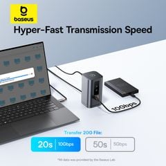 Hub Mở Rộng Đa Năng Baseus Spacemate Series 11-in-1 Docking Station WIN Version ( xuất 3 màn hình mở rộng MST cho Windows )