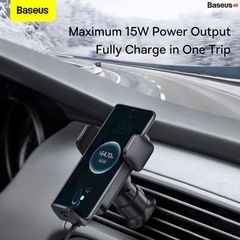 Bộ Đế Giữ Điện Thoại Baseus Wisdom Auto Alignment Car Mount Wireless Charger (QI 15W)