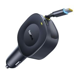 Tẩu Sạc Cho Ô Tô Baseus PrimeTrip VR2 30W (with 31.5-Inch Retractable Cable C+Type-C Port, Uninterrupted & Ultra-Safe Charging, 360° Rotation)