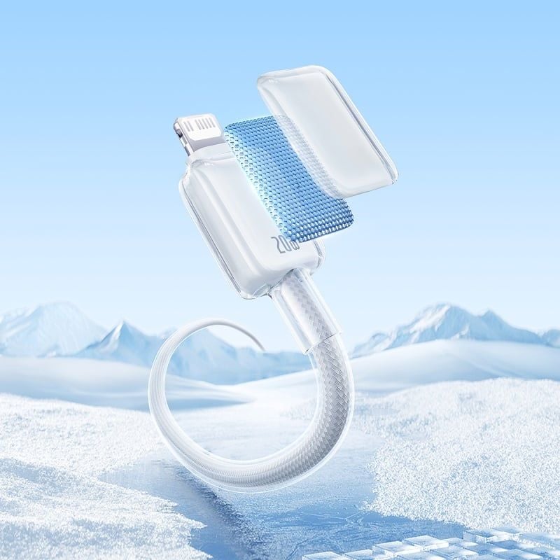 Cáp Sạc Nhanh C to Lightning Baseus Crystal-Clear 20W (480Mbps, Dual-Layer Protection)