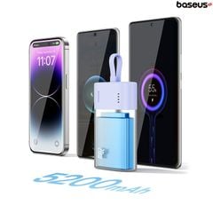 Pin Dự Phòng Sạc Nhanh Baseus Popsicle Fast Charging Power Bank IP Edition 5200mAh 20W PD, QC, AFC, FCP (With Baseus Simple wiring Type-C to Type-C 60W)