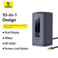 Hub Mở Rộng Đa Năng Baseus Spacemate Series 10-in-1 MAC Version ( xuất 2 màn hình mở rộng MST cho MAC OS)