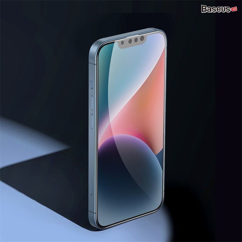 Kính cường lực Baseus 0.3mm cho iPhone 14/16 – Full HD 4K, chống nhìn trộm, full viền, bảo vệ riêng tư