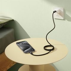 Cáp Sạc Nhanh Dây Nam Châm Chống Rối Baseus Tungsten Gold Magnetic USB to Type-C 100W (1m, 480Mbps)