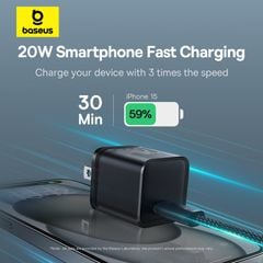 Combo Sạc Nhanh Baseus GaN5S Fast Charger 1C 20W/30W Cho iPhone 15 Series (Nhỏ gọn, sạc nhanh PD/Quick Charge)