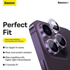 Kính Cường Lực Chống Trầy Cho Camera Baseus Glare Repelling Corning Glass Lens Protector Cho iPhone 14 Series