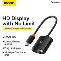 Hub Chuyển Đổi Kết Nối Baseus Lite Series Adapter HDMI to VGA