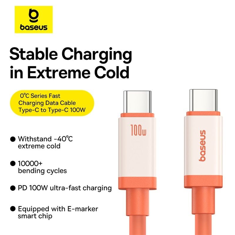 Cáp Sạc Nhanh Baseus 0℃ Series Fast Charging Data Cable Type-C to Type-C 100W