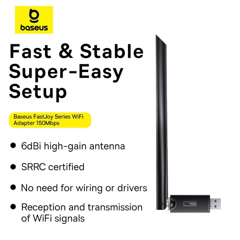 USB Wifi Baseus FastJoy Series WiFi Adapter (Ăngten Ngoài)