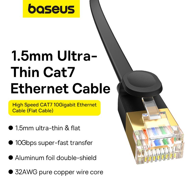 Cáp Mạng LAN 2 Đầu Baseus High Speed CAT7 10Gigabit Ethernet Cable (Flat Cable)