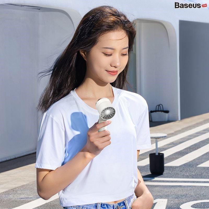 Quạt Mini Cầm Tay Baseus Flyer Turbine Handheld Fan 2000mAh (Tích hợp cáp sạc Lightning cho iPhone）