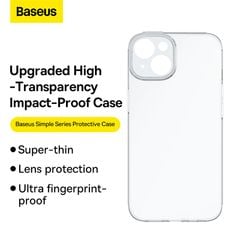 Ốp Lưng Trong Suốt Baseus Simple Clear Case Dùng Cho iPhone 14/16 Series (Siêu nét, chống ố vàng)
