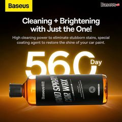 Dung Dịch Rửa Xe Nano Bảo Vệ Động Cơ Baseus Foaming Liquid Car Polishing Wax Translucent Yellow