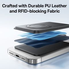 Giá Đỡ Ví Từ Tính 2-in-1 Baseus MagPro 3 (2-in-1 Wallet & Stand, RFID Blocking, Adjustable for Hands-Free Viewing, 11N Strong Magnetic Attachment, Holds Up to 3 Cards, Built-in 360° Rotating Stand)