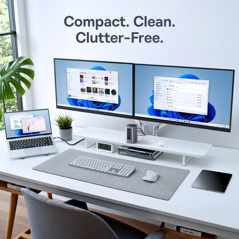 Hub Mở Rộng Đa Năng 12-in-1 Baseus NU1 Air Spacemate (USB-C to 2*HDMI 4K@60Hz+2*USB-C (10Gbps)+2*USB-A (5Gbps)+2*USB-A (480Mbps)+1*RJ45+SD/TF 3.0+1*USB-C (PD))