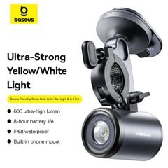 Giá Đỡ Điện Thoại Gắn Trên Xe Đạp Baseus PrimeTrip Series Dual-Color Bike Light