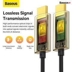 Cáp HDMI sợi quang cao cấp Baseus High Definition Series – HDMI to HDMI, hỗ trợ 4K/60Hz, truyền tín hiệu tốc độ cao