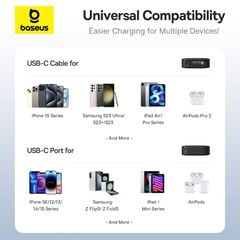 Pin Dự Phòng Tích Hợp Cáp Sạc Dây Rút Gọn Baseus Free2Pull 10000mAh 30W