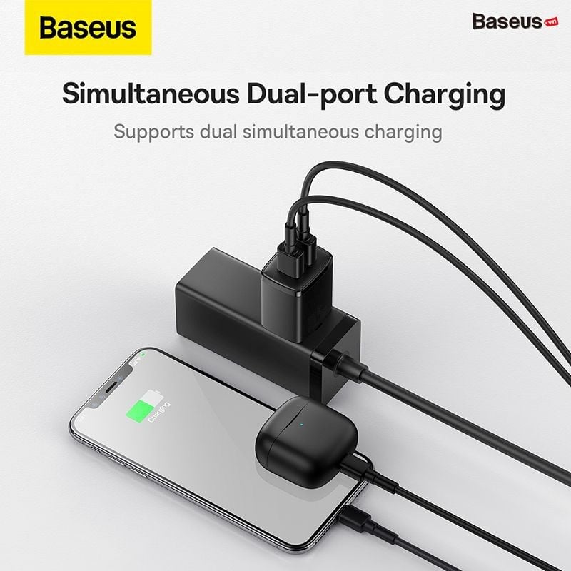 Củ Sạc Baseus Compact Charger 2 Cổng USB 10.5W