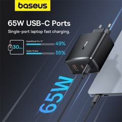 Củ Sạc Nhanh Baseus Cube Pro Fast Charger 2C+U 65W