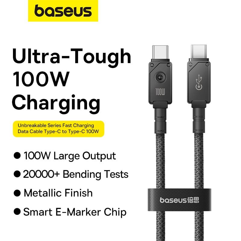 Cáp Sạc Nhanh Baseus Unbreakable Series Type-C to Type-C 100W (Fast Charging Data Cable)