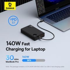 Pin Dự Phòng Baseus Adaman Digital Display Fast Charge Power Bank 24000mAh 140W