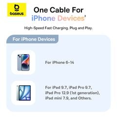 Cáp Sạc Nhanh USB to Lightning Baseus Discolor Series 2.4A (480Mbps)