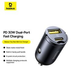 Tẩu Sạc Cho Ô Tô Baseus Tiny Star Mini 30W (USB+Type-C / 2*Type-C)