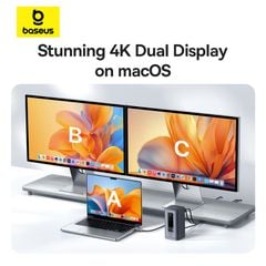 Hub Mở Rộng Đa Năng Baseus Spacemate Series 10-in-1 MAC Version ( xuất 2 màn hình mở rộng MST cho MAC OS)