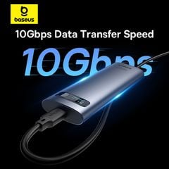 Box Đựng Ổ Cứng Di Động SSD M.2 + SATA Baseus FlyJoy Series SSD Enclosure Type C 3.2 Gen2 (New Version, SATA + M.2 NVMe 2280, 2260, 2242, 2230)