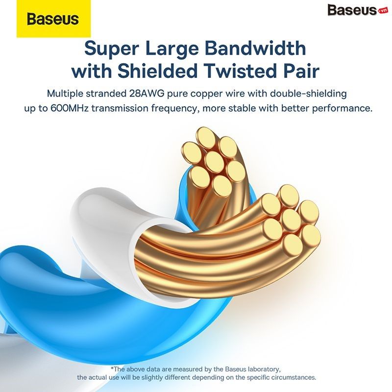 Cáp Mạng 2 Đầu LAN Baseus High Speed 7 types of RJ45 10Gigabit network cable (round cable)