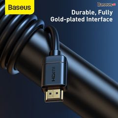 Cáp HDMI Siêu Nét Baseus High definition Series HDMI To HDMI Adapter Cable 4K/60Hz New Upgraded 2.0 Tương Thích Cho TV Box Laptop PS5 PS4 Máy Chiếu 4K