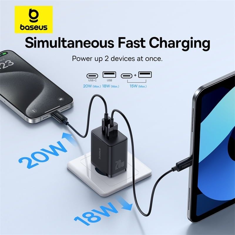 Củ Sạc Nhanh Baseus Cube Fast Charger C+U 20W