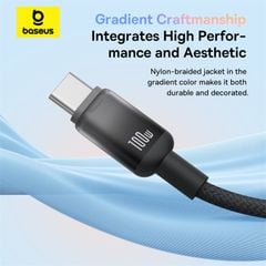 Cáp Sạc Nhanh USB to Type-C Baseus Discolor Series 100W (480Mbps)
