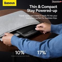 Pin dự phòng Baseus Blade 100W – 20000mAh, 4 cổng (2C + 2USB), sạc nhanh laptop, màn hình LED, kèm cáp C to C