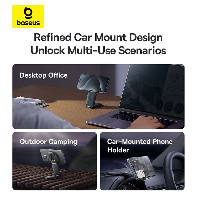 Giá Đỡ Điện Thoại Vòng Từ Tính Baseus PrimeTrip Series C02 Mega (Để Bản + Táp Lô, 360°)