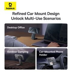 Giá Đỡ Điện Thoại Vòng Từ Tính Baseus PrimeTrip Series C02 Mega (Để Bản + Táp Lô, 360°)