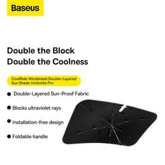 Dù Che Nắng Cửa Kính Trước Có Thể Xếp Lại Dùng Cho Xe Ô Tô Baseus CoolRide Doubled-Layered Windshield Sun Shade Umbrella Pro