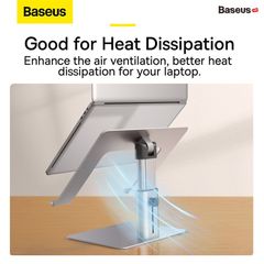 Giá đỡ laptop Baseus Metal – Tản nhiệt, điều chỉnh góc/độ cao, chất liệu kim loại, dùng cho Macbook/Laptop