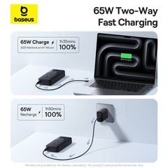 Pin Dự Phòng Tích Hợp Cáp Sạc Dây Rút Gọn Baseus Free2Pull 65W 20000mAh