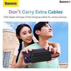 Pin sạc dự phòng Baseus Comet – 10000/20000mAh, 22.5W, tích hợp 2 cáp sạc nhanh (Lightning & Type-C), màn hình LED hiển thị
