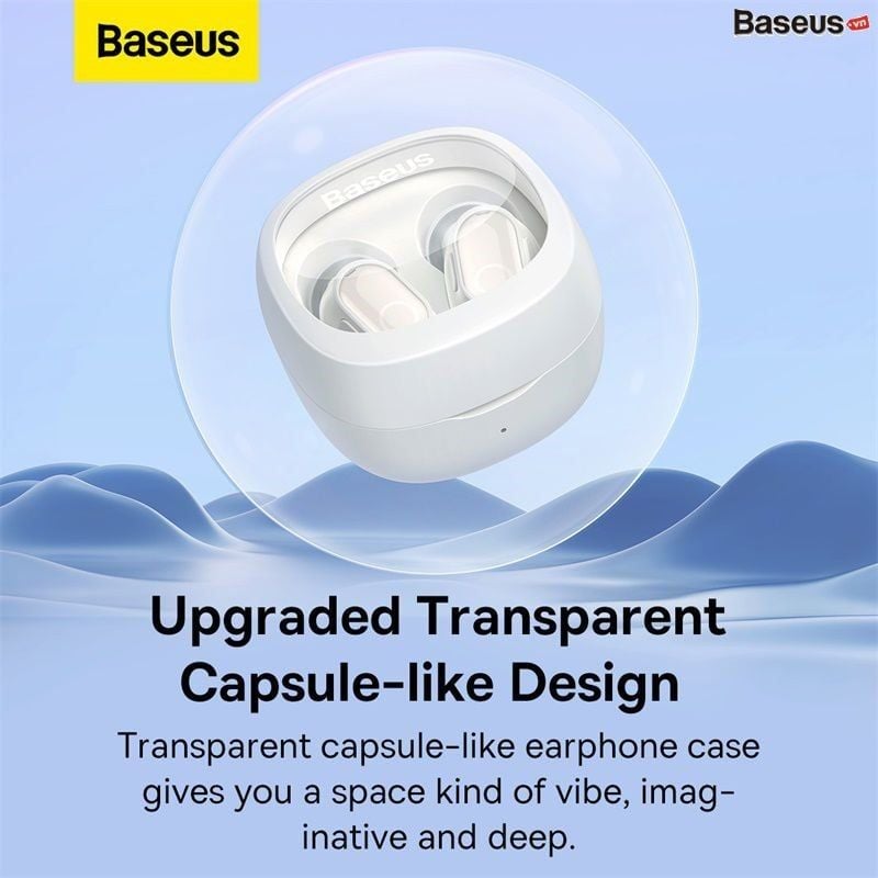 Tai nghe không dây Baseus Bowie WM02 – Bluetooth 5.3, 25h, nhỏ gọn, thời trang, điều khiển qua ứng dụng