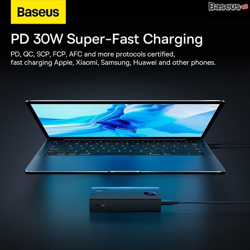Pin sạc dự phòng Baseus Adaman2 10000mAh – Sạc nhanh 30W, màn hình LED, hỗ trợ PD/QC/SCP/FCP/AFC, vỏ kim loại cao cấp