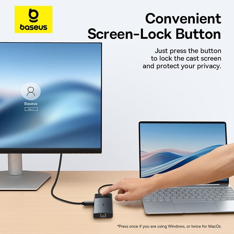 Hub Mở Rộng Kết Nối Baseus Metal Gleam Series II 10-in-1 (1*HDMI4K@120Hz+1*HDMI4K@60Hz+1*RJ45 GbE, 1*SD/TF, 1*PD, 1*Type-C 3.2Gen1 10Gbps, 2*USB2.0, 1*USB3.0)