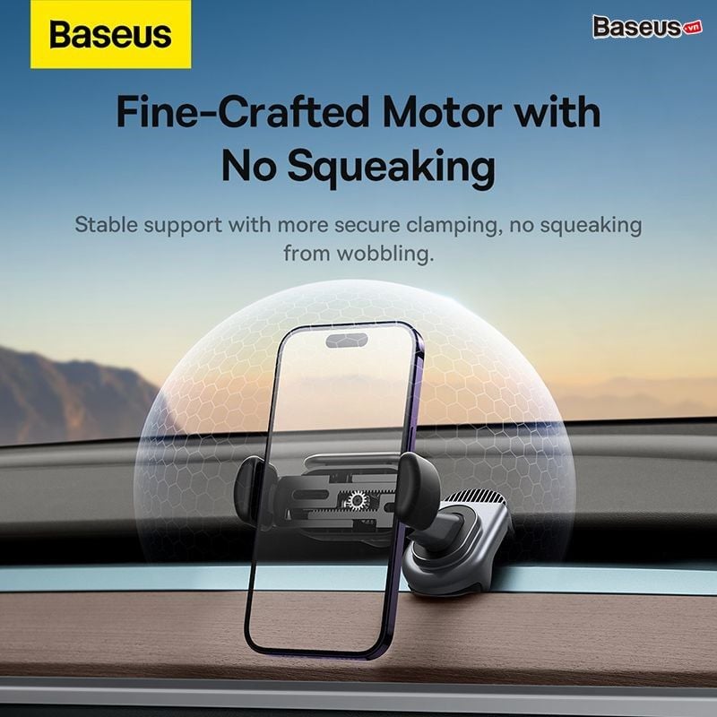 Giá Đỡ Điện Thoại Baseus T-Space Solar Electric Car Mount Cảm Biến Tự Đóng Mở (Solar charging, Auto clamping)