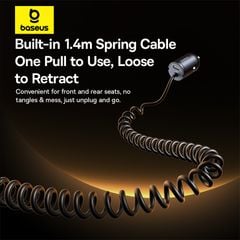 Tẩu Sạc Cho Ô Tô Baseus Tiny Star Mini 30W (C+C/Lightning Cable Included)