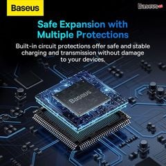 Hub Baseus AcmeJoy – Mở rộng đa cổng: HDMI 4K, RJ45, USB 3.0, SD/TF, PD, jack 3.5mm, dùng cho Macbook/iPad/laptop