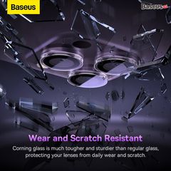 Kính Cường Lực Chống Trầy Cho Camera Baseus Glare Repelling Corning Glass Lens Protector Cho iPhone 14/16 Series